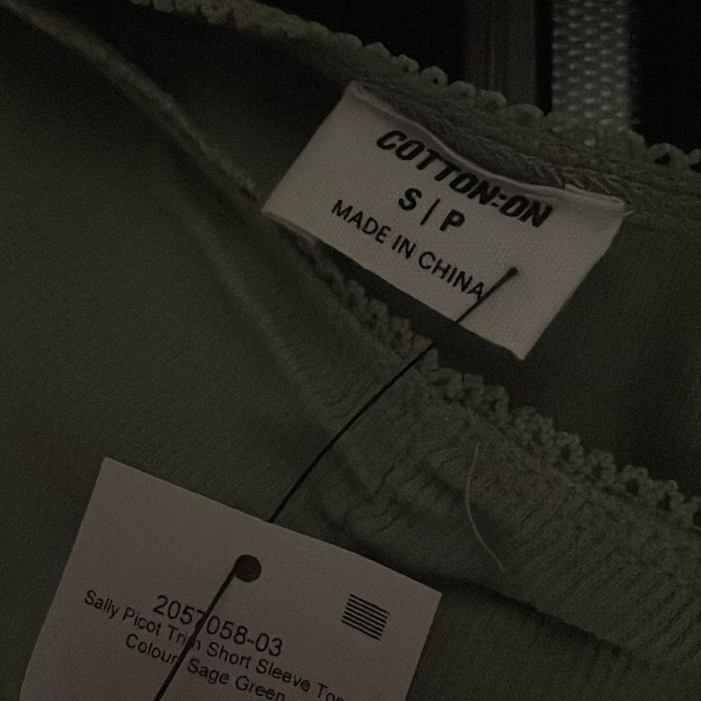 Brand New Cotton On Pricot Trim Short Sleeve Top - Picture 2 of 2